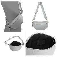 Made in Italy DAMEN LEDER Gürteltasche Crossbody Hüfttasche Bauchtasche Umhängetasche Brusttasche CrossOver Bodybag Schultertasche Handytasche Geldtasche Tasche Schminktasche Kosmetiktasche Papaya