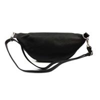 MADE IN ITALY DAMEN LEDER TASCHE Gürteltasche Crossbody Hüfttasche Bauchtasche Umhängetasche Schultertasche Brusttasche CrossOver Ledertasche Bodybag V2 Dunkelgrau