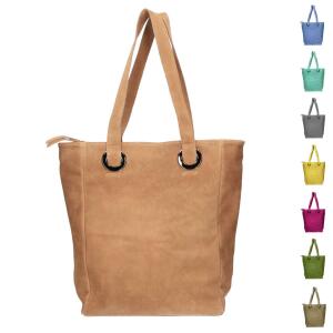 OBC Made in Italy Damen Leder Tasche Shopper Hobo Bag...