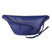 XXL Tasche Bauchtasche Hüfttasche Crossbody Schultertasche Umhängetasche Kunstleder Gürteltasche Crossover Slingntasche Unisex Bag Saphirblau
