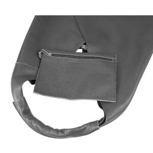 OBC Made in Italy Damen XXL Leder Tasche Handtasche Shopper Schultertasche Altrosa 45x30x8 cm