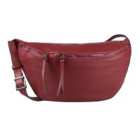 XXL Tasche Bauchtasche Hüfttasche Crossbody Schultertasche Umhängetasche Kunstleder Gürteltasche Crossover Slingntasche Unisex Bag Dunkelrot
