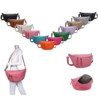 XXL Tasche Bauchtasche Hüfttasche Crossbody Schultertasche Umhängetasche Kunstleder Gürteltasche Crossover Slingntasche Unisex Bag Dunkelrot