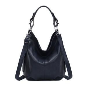 DAMEN TASCHE SHOPPER Hobo-Bag Henkeltasche Schultertasche Umhängetasche Handtasche CrossOver CrossBag Damentasche Reisetasche Beuteltasche Dunkelblau V1