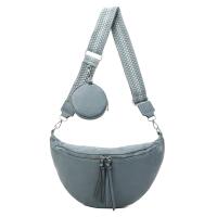 DAMEN TASCHE Brusttasche Bauchtasche Hüfttasche Crossbody Unisex Schultertasche Umhängetasche Kunstleder Gürteltasche Crossover Slingntasche Reise Bag Hellblau