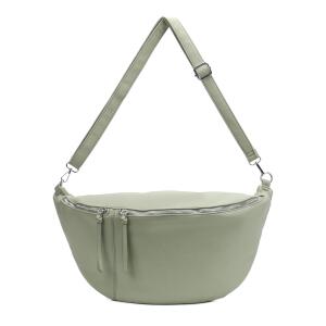XXL Tasche Bauchtasche Hüfttasche Crossbody Schultertasche Umhängetasche Kunstleder Gürteltasche Crossover Slingntasche Unisex Bag Hellgrün