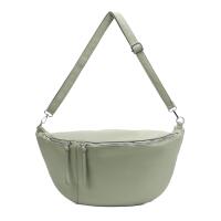 XXL Tasche Bauchtasche Hüfttasche Crossbody Schultertasche Umhängetasche Kunstleder Gürteltasche Crossover Slingntasche Unisex Bag Hellgrün