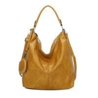 DAMEN TASCHE SHOPPER Hobo-Bag Schultertasche Umhängetasche Handtasche Damentasche Reisetasche Beuteltasche Leder Optik Gelb
