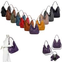 DAMEN TASCHE SHOPPER Hobo-Bag Schultertasche Umhängetasche Handtasche Damentasche Reisetasche Beuteltasche Leder Optik Gelb