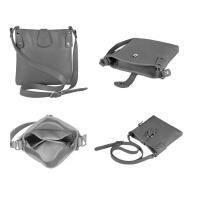 Made in Italy DAMEN LEDER TASCHE Schultertasche CrossOver Handtasche  Umhängetasche Bodybag Abendtasche Crossbody Ledertasche Bordo