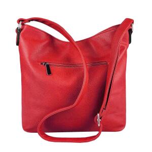 DAMEN TASCHE Schultertasche Shopper Umhängetasche CrossOver Crossbody Henkeltasche Beuteltasche Handtasche Hobo Bag Reise Kunst-Leder Rot
