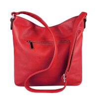 DAMEN TASCHE Schultertasche Shopper Umhängetasche CrossOver Crossbody Henkeltasche Beuteltasche Handtasche Hobo Bag Reise Kunst-Leder Rot