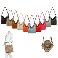 DAMEN TASCHE Schultertasche Shopper Umhängetasche CrossOver Crossbody Henkeltasche Beuteltasche Handtasche Hobo Bag Reise Kunst-Leder Rot