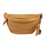 Made in Italy DAMEN LEDER Gürteltasche Crossbody Brusttasche Bauchtasche Hüfttasche Umhängetasche Crossover Bodybag Schultertasche Handytasche TASCHE 247 Camel