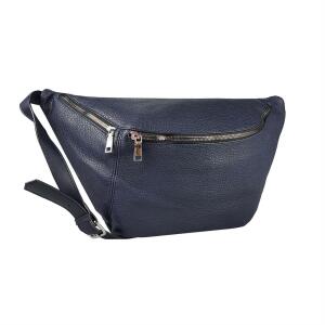 XXL Tasche Bauchtasche Hüfttasche Crossbody Schultertasche Umhängetasche Kunstleder Gürteltasche Crossover Slingntasche Unisex Bag DunkelblauV1