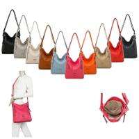 DAMEN TASCHE Umhängetasche Schultertasche Shopper Crossbody Henkeltasche CrossOver Kunstleder Beuteltasche Handtasche Hobo Bag Reise Rot
